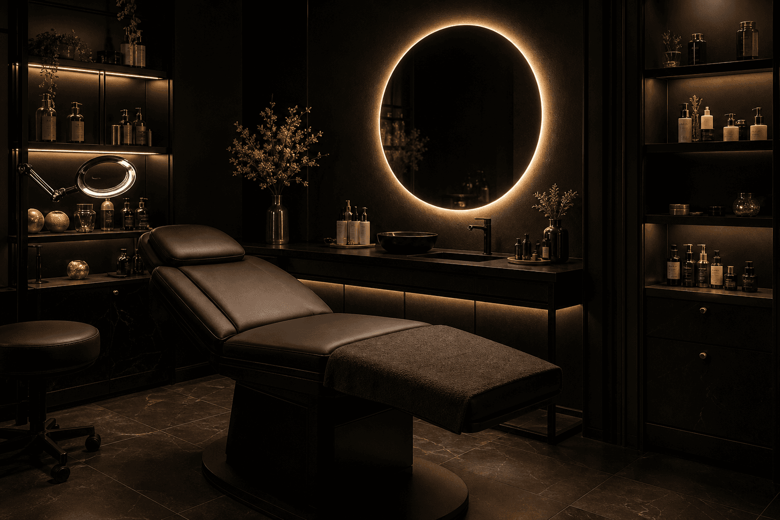 Dark luxury ElenArt studio interior